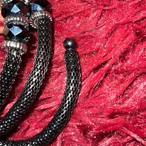 Vintage  twisted layered metal crystal bracelet - Picture 4 of 5